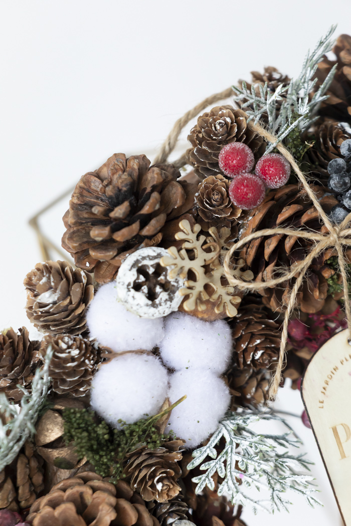 クリスマスリース アップルスノー L #2195の写真9枚目