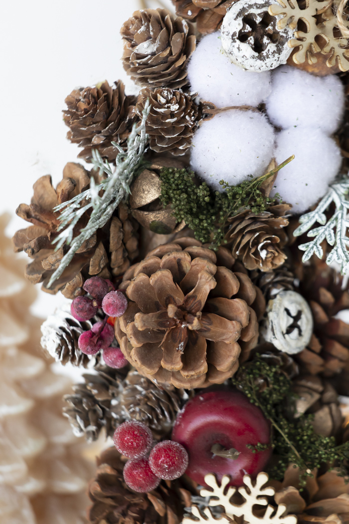 クリスマスリース アップルスノー L #2195の写真10枚目