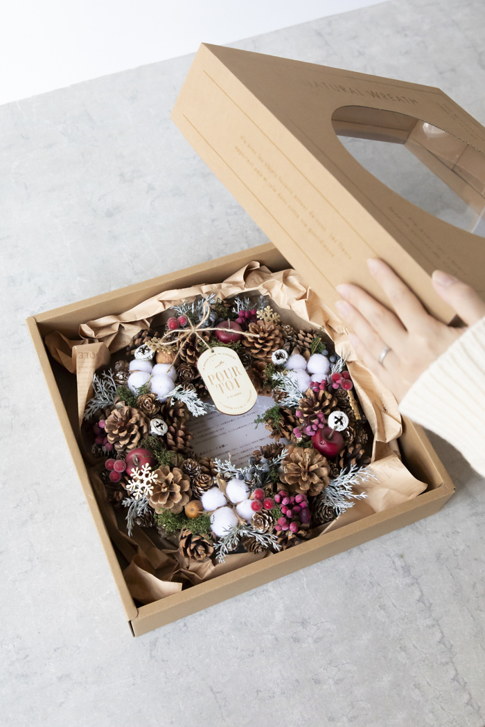 クリスマスリース アップルスノー L #2195の写真11枚目