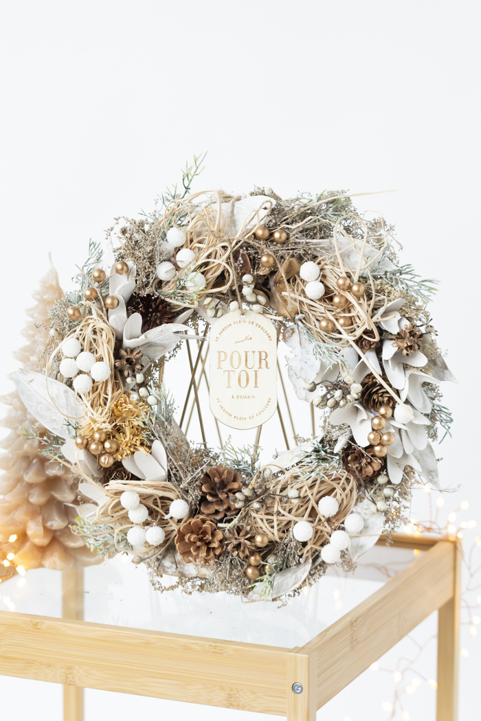 クリスマスリース ナチュラルリーフ L #2196の写真2枚目