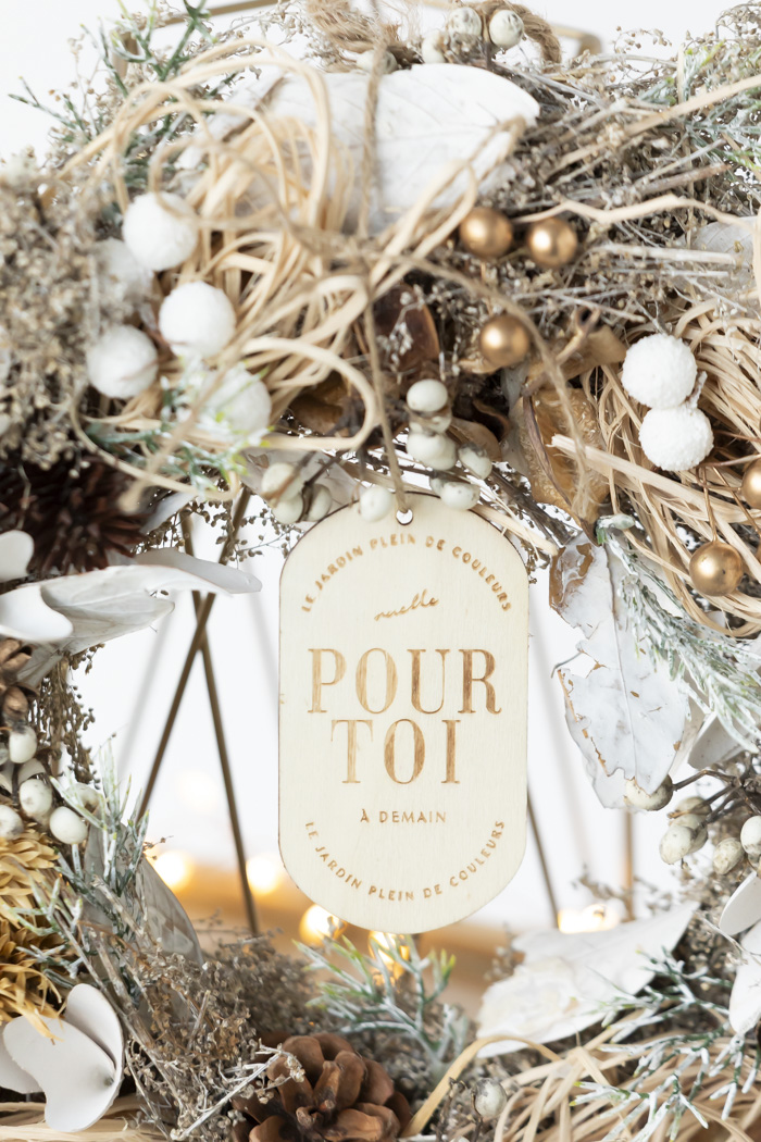 クリスマスリース ナチュラルリーフ L #2196の写真3枚目