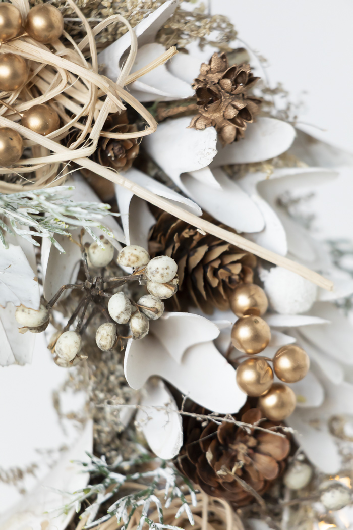 クリスマスリース ナチュラルリーフ L #2196の写真6枚目