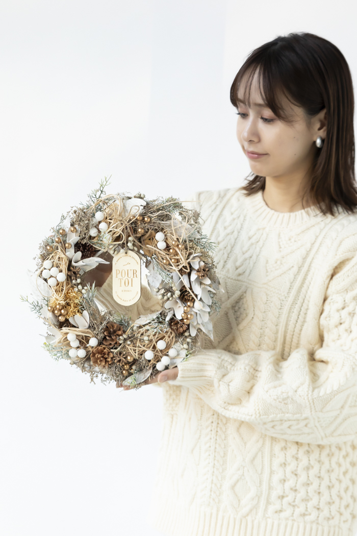 クリスマスリース ナチュラルリーフ L #2196の写真9枚目