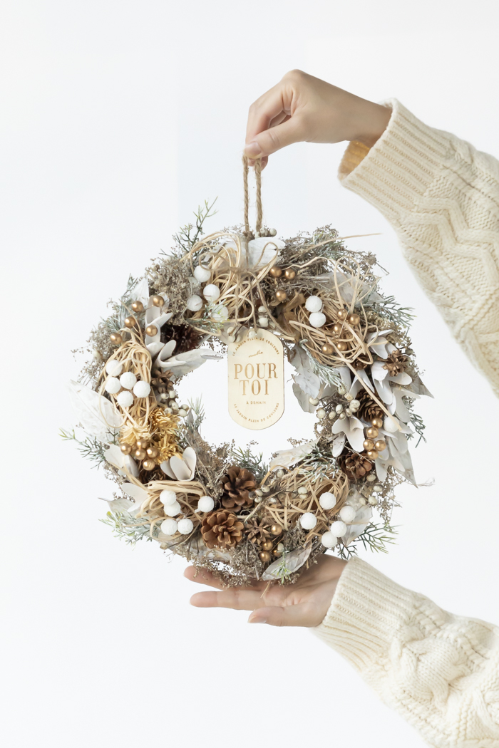 クリスマスリース ナチュラルリーフ L #2196の写真10枚目