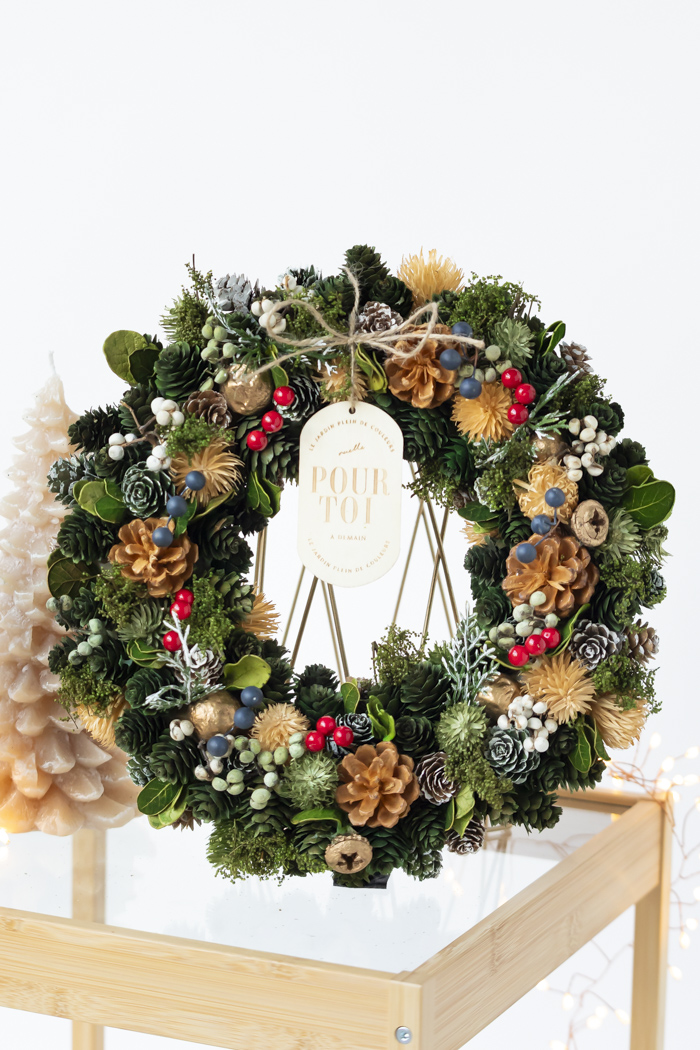 クリスマスリース コニファーフォレスト L #2198の写真2枚目