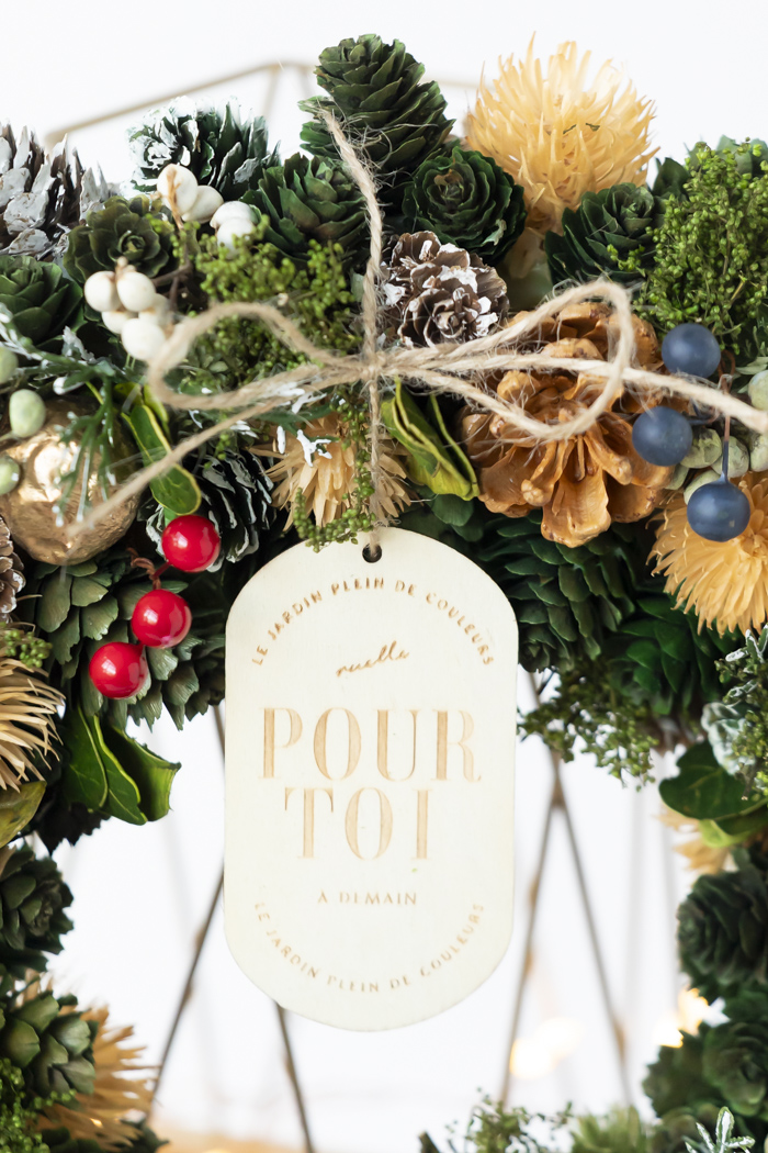 クリスマスリース コニファーフォレスト L #2198の写真3枚目