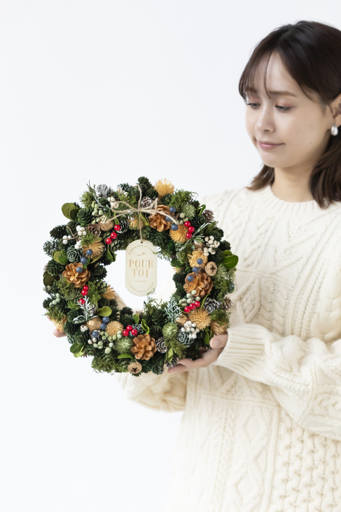 クリスマスリース コニファーフォレスト L #2198の写真9枚目