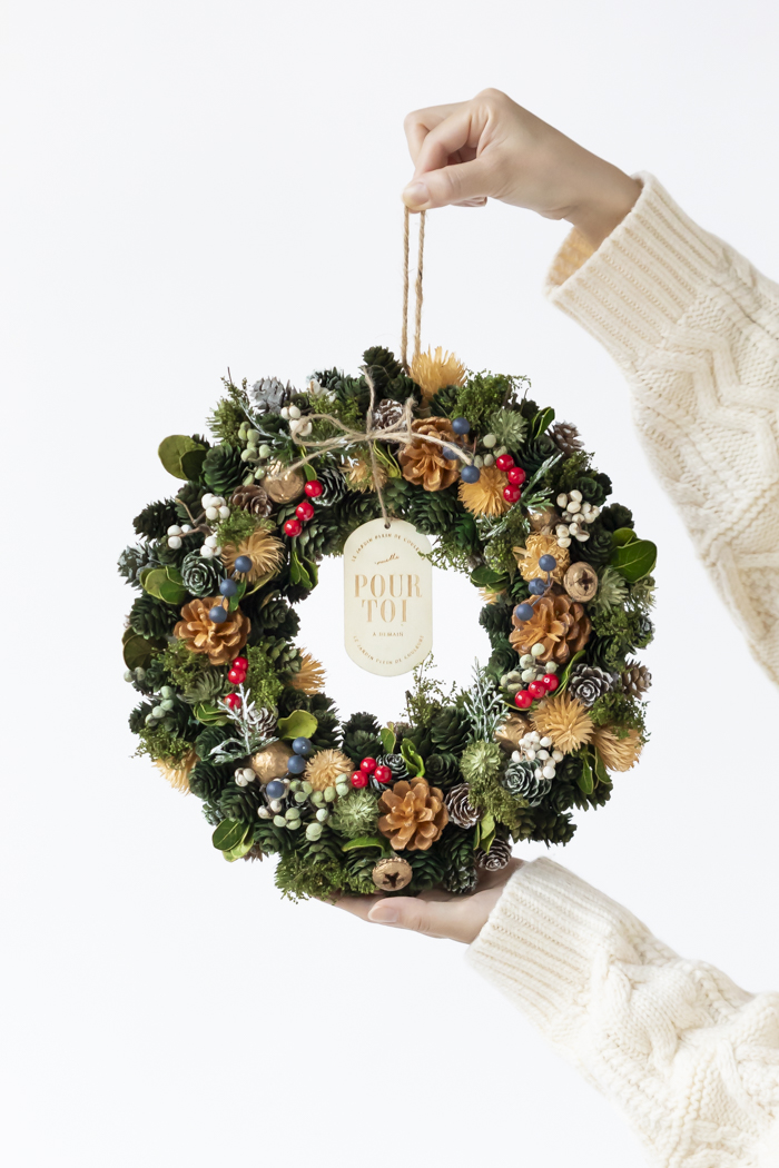 クリスマスリース コニファーフォレスト L #2198の写真10枚目