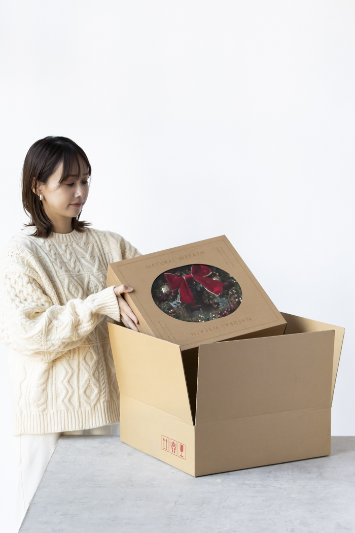 クリスマスリース フォレストレッドリボン L #2199の写真15枚目