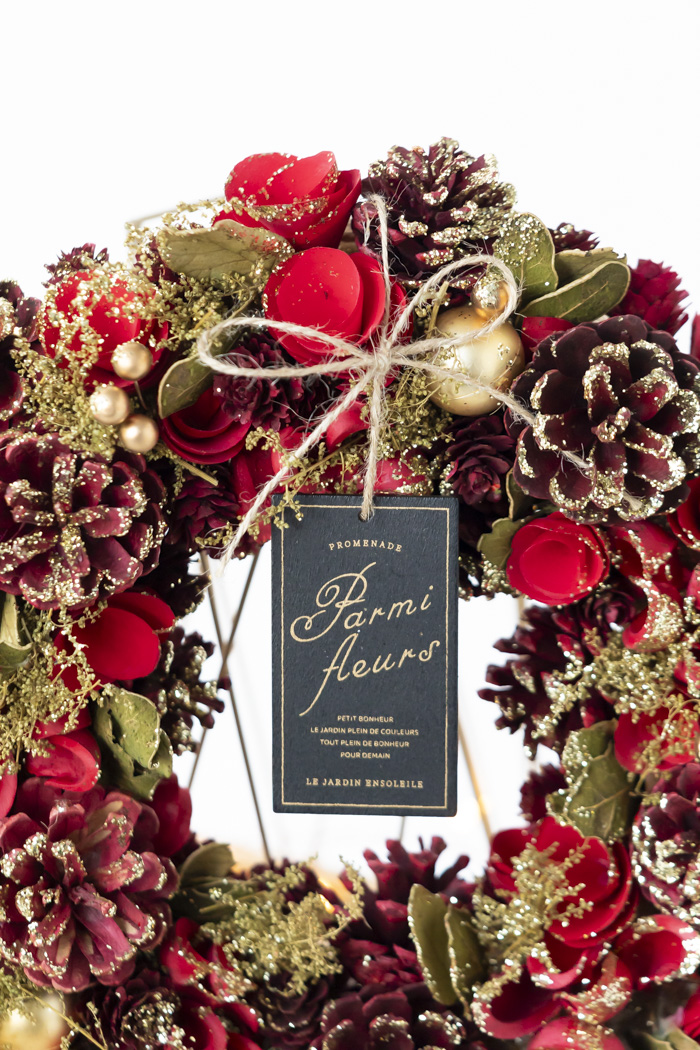 クリスマスリース レッドゴージャス L #2200の写真3枚目