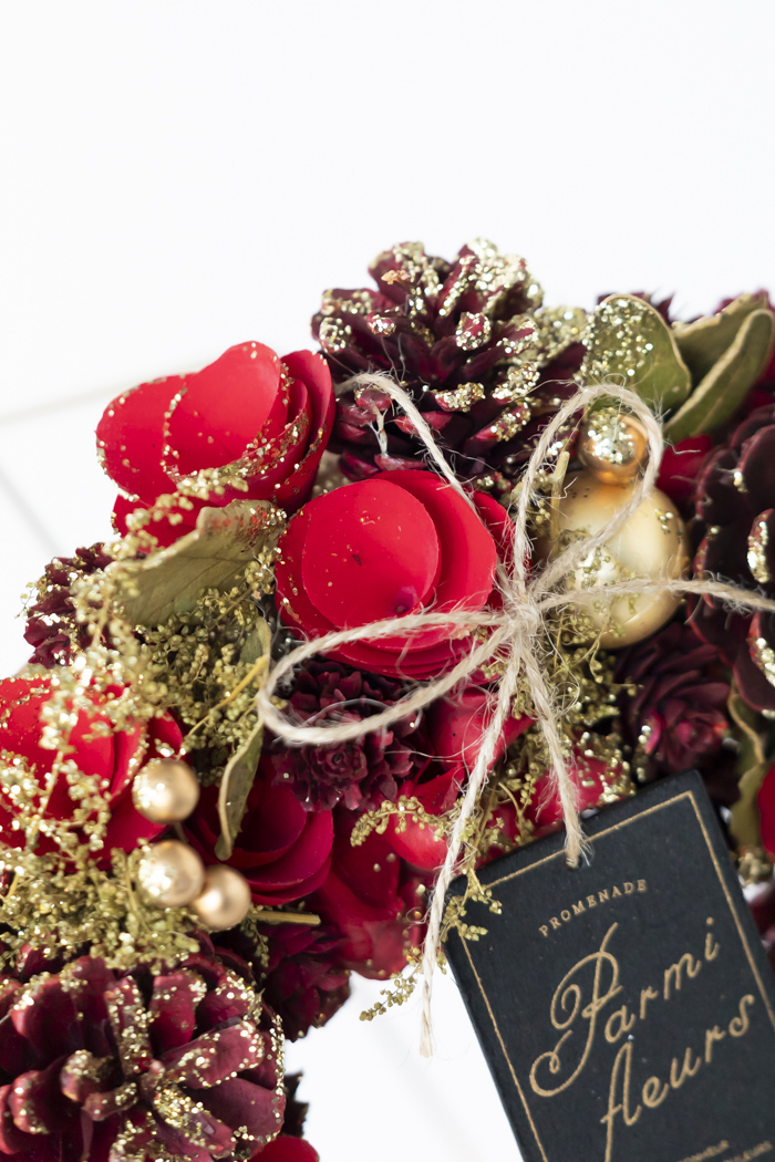 クリスマスリース レッドゴージャス L #2200の写真4枚目