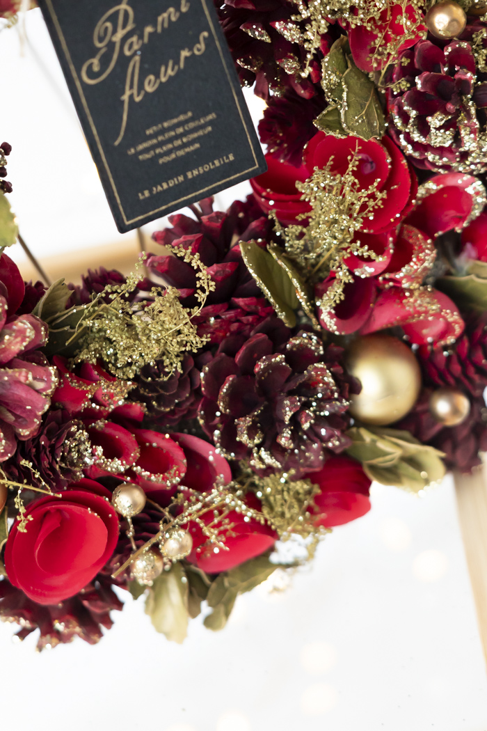 クリスマスリース レッドゴージャス L #2200の写真5枚目