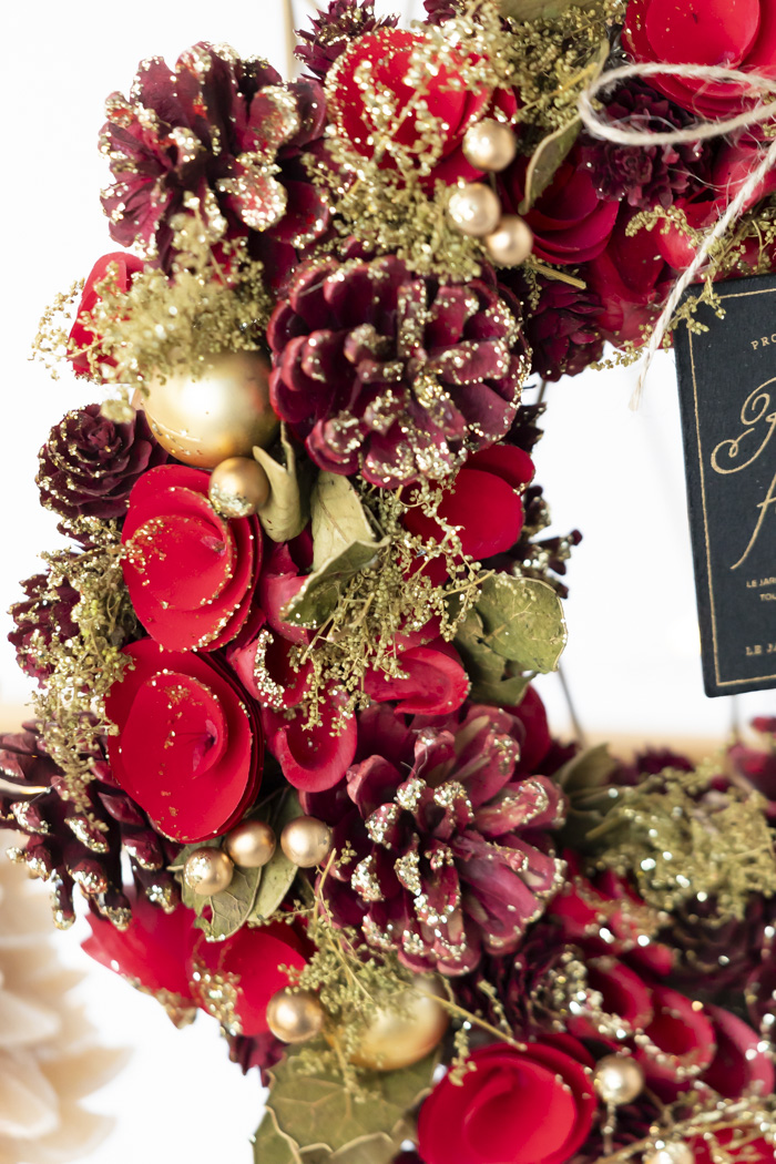 クリスマスリース レッドゴージャス L #2200の写真6枚目