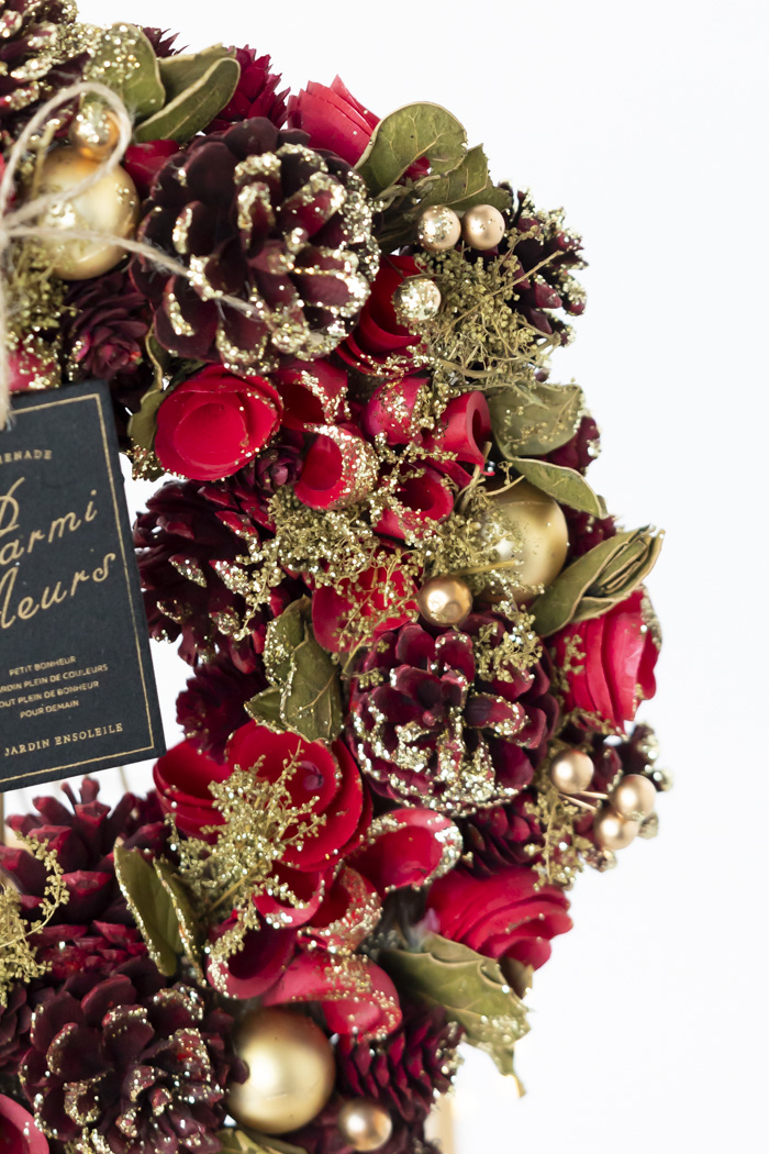 クリスマスリース レッドゴージャス L #2200の写真7枚目