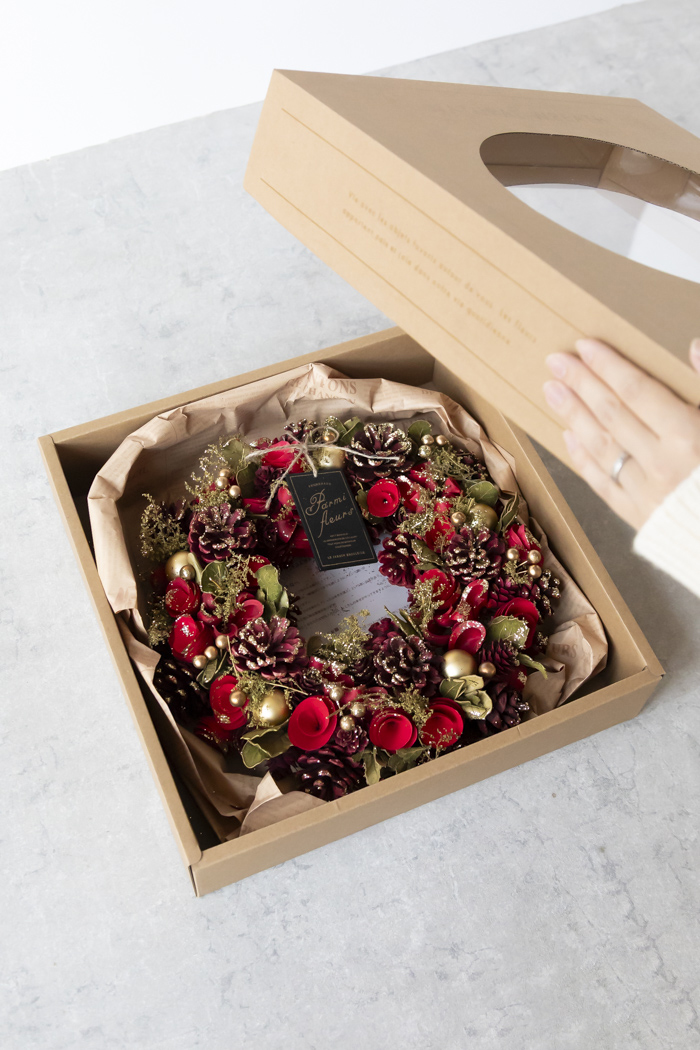 クリスマスリース レッドゴージャス L #2200の写真8枚目