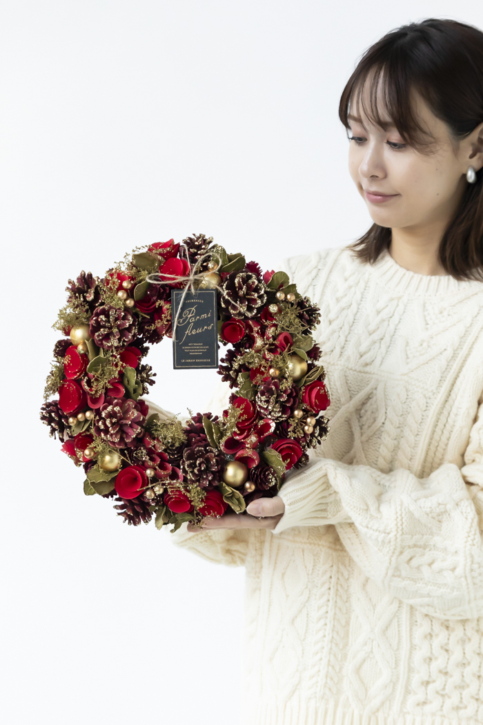 クリスマスリース レッドゴージャス L #2200の写真9枚目