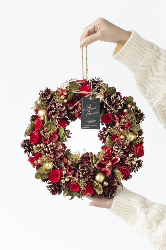 クリスマスリース レッドゴージャス L #2200の写真10枚目
