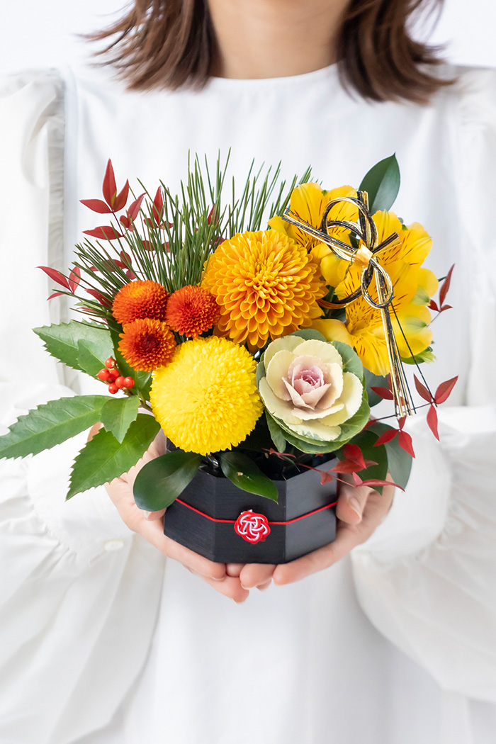 お正月限定 アレンジメント YEL×ORN  #2203 size:60