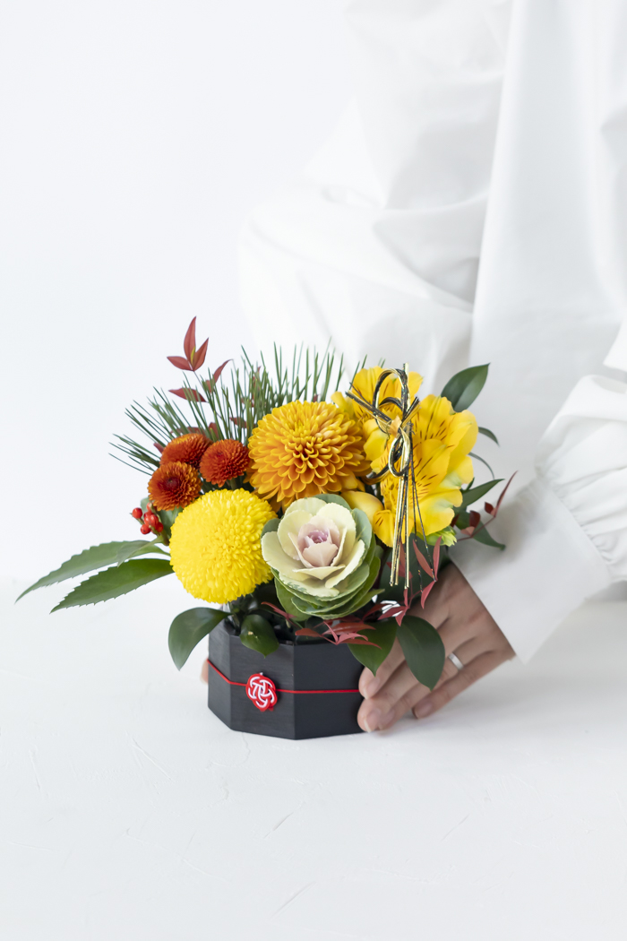 お正月限定 アレンジメント YEL×ORN  #2203 size:60の写真9枚目