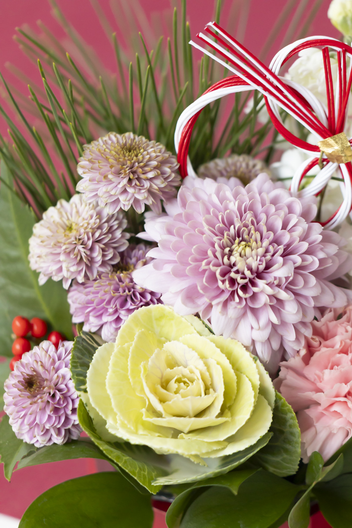 お正月限定 アレンジメント PNK #2204  size:60の写真7枚目