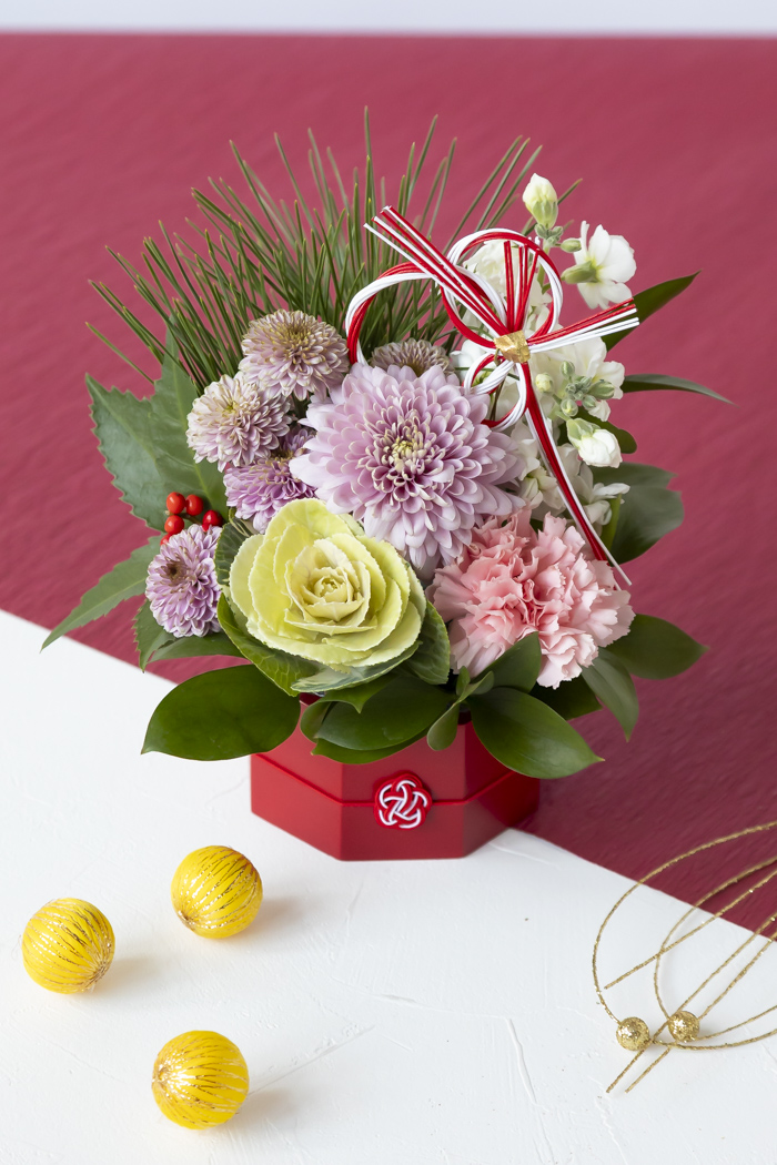 お正月限定 アレンジメント PNK #2204  size:60の写真10枚目