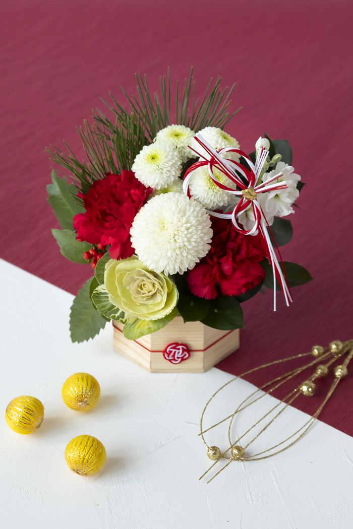 お正月限定 アレンジメント RED #2205 size:60の写真9枚目