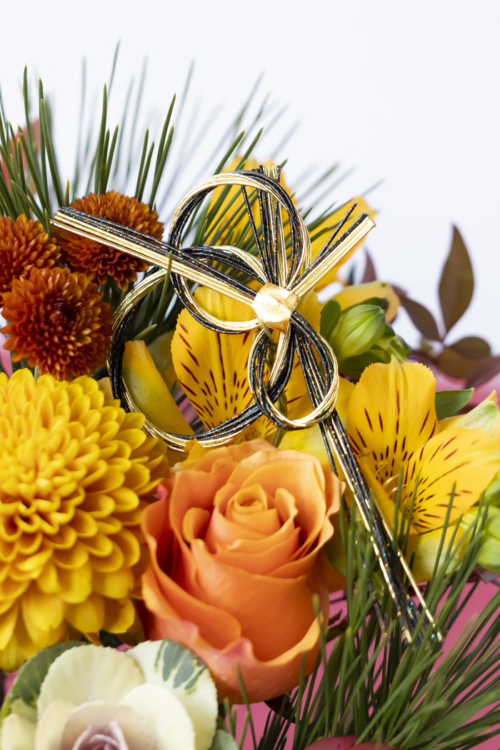 お正月限定 アレンジメント YEL×ORN  #2206 size:80の写真4枚目