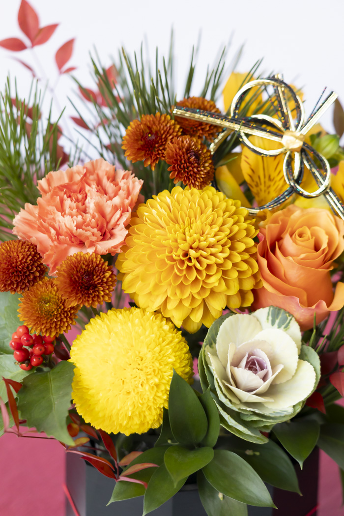 お正月限定 アレンジメント YEL×ORN  #2206 size:80の写真5枚目