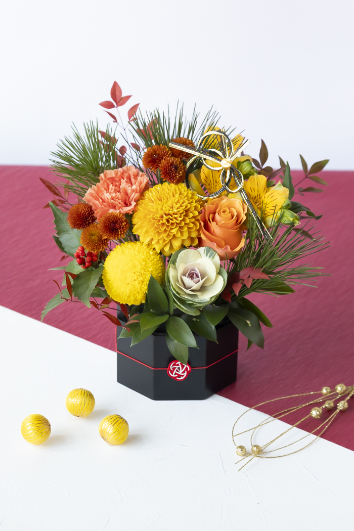 お正月限定 アレンジメント YEL×ORN  #2206 size:80の写真8枚目