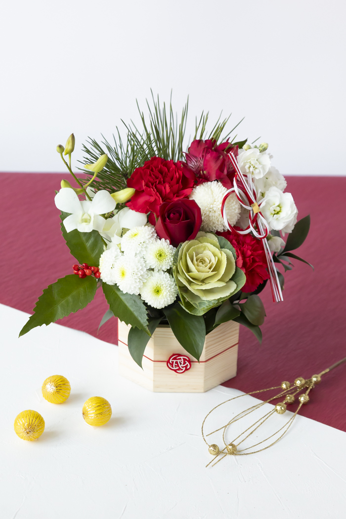 お正月限定 アレンジメント RED #2208 size:80の写真10枚目
