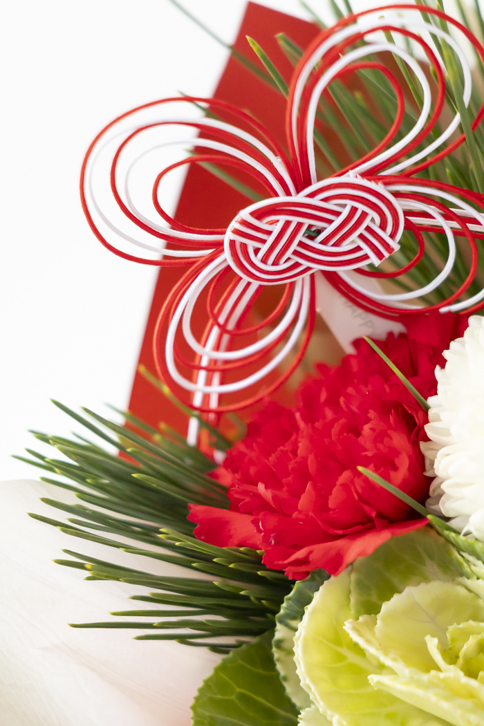 お正月限定 そのまま飾れるブーケ RED #2213 size:60の写真6枚目