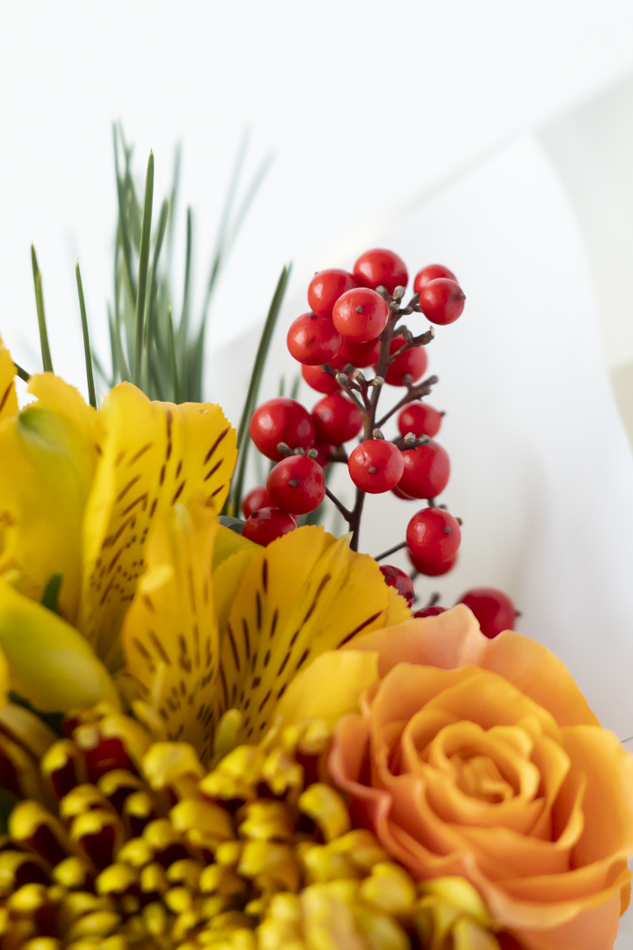 お正月限定 そのまま飾れるブーケ YEL×ORN #2212 size:80の写真4枚目