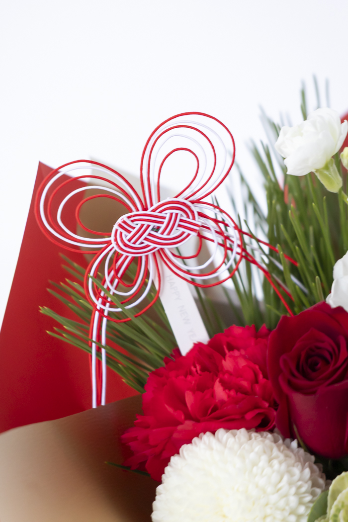 お正月限定 そのまま飾れるブーケ RED #2213 size:80の写真6枚目