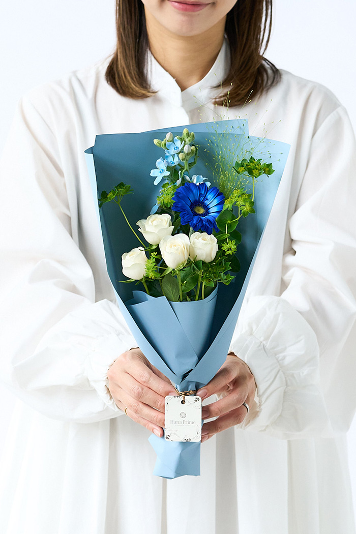 季節の花束 ミニブーケ #2263 size:80 Blueの写真1枚目