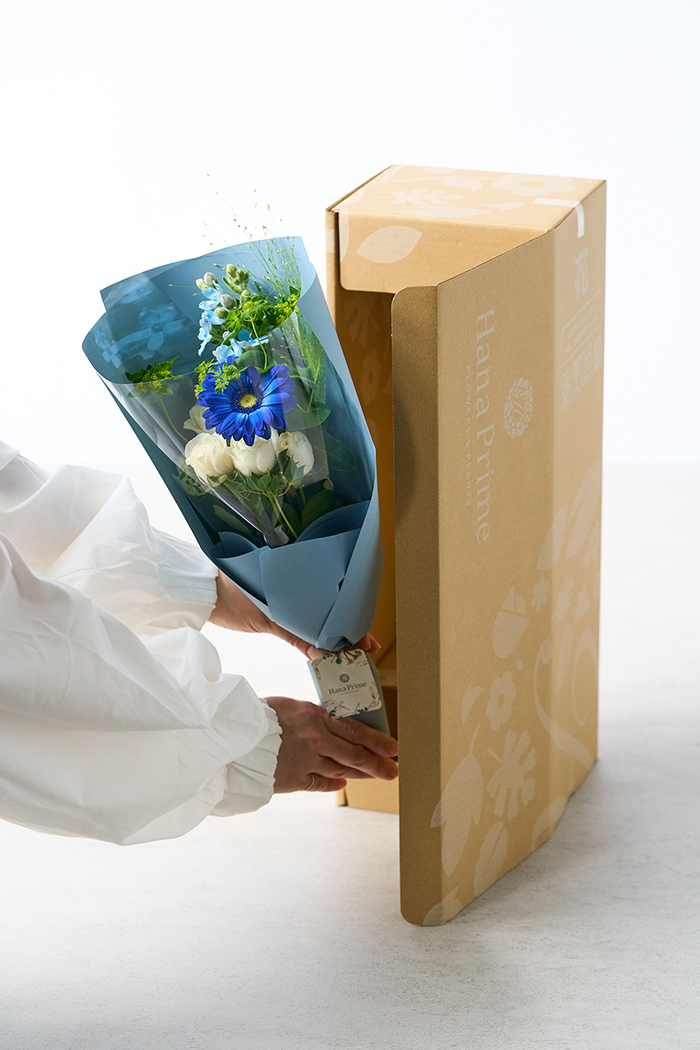 季節の花束 ミニブーケ #2263 size:80 Blue｜HanaPrime（ハナプライム）