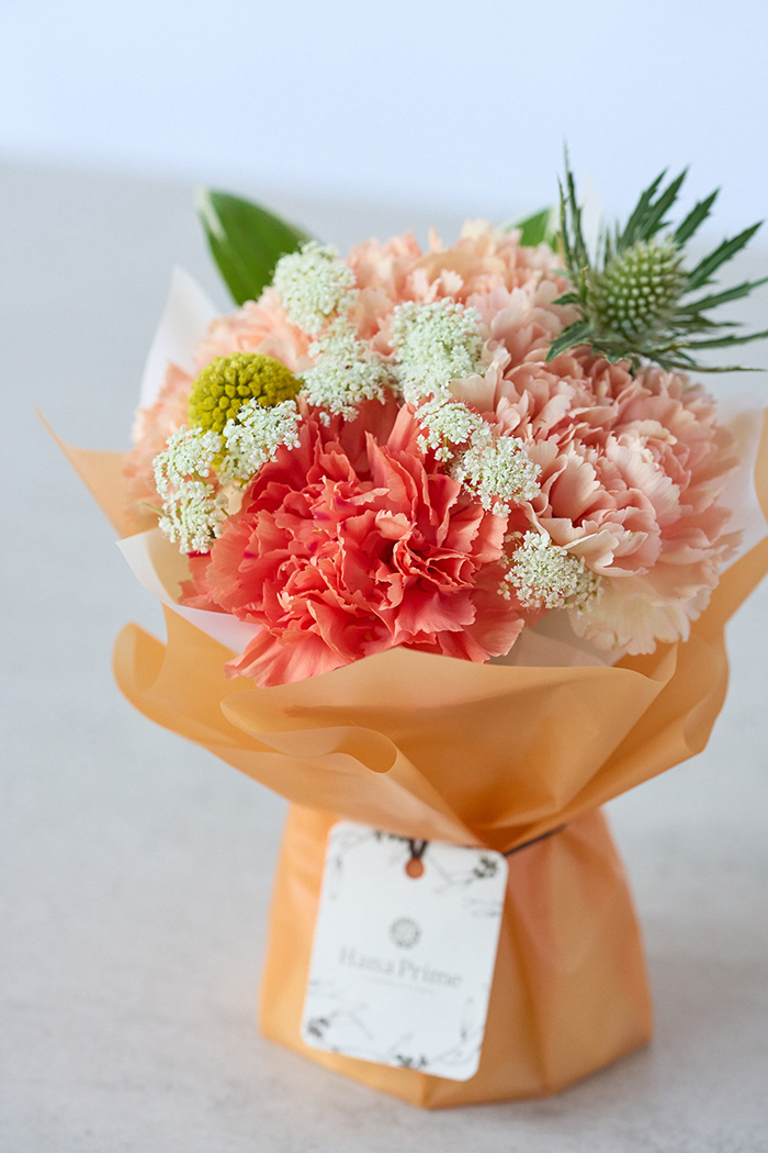母の日 Special そのまま飾れる花束 #2277 size:S くすみORANGE