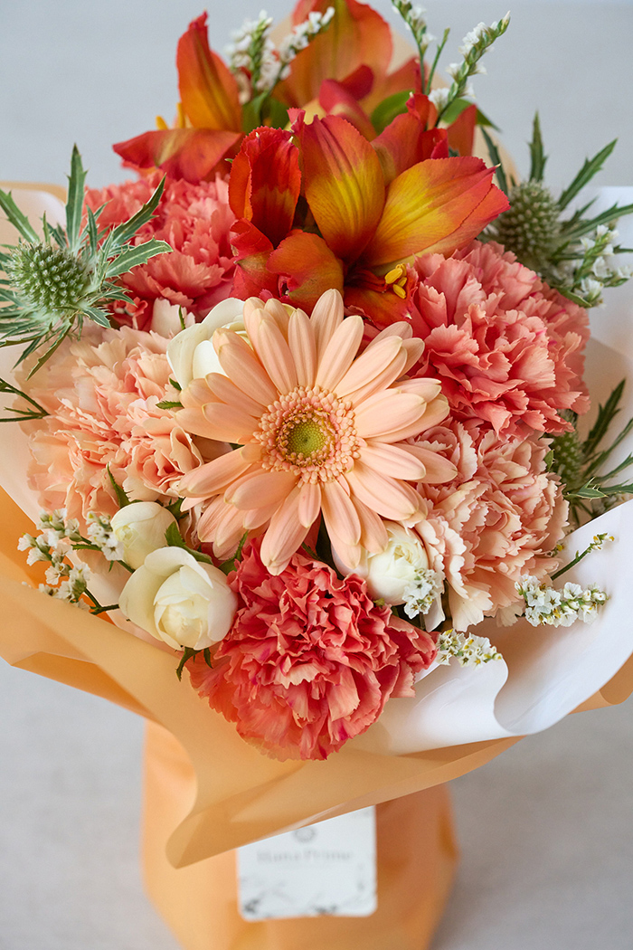 母の日 Special そのまま飾れる花束  #2278 size:M くすみORANGE