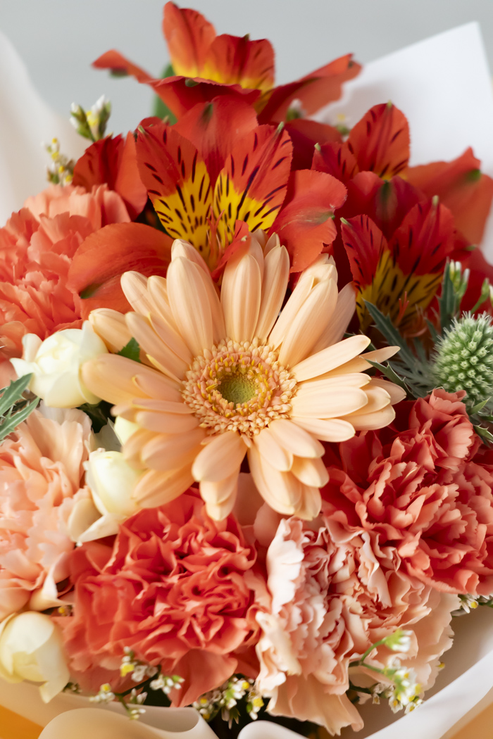 母の日 Special そのまま飾れる花束  #2278 size:M くすみORANGEの写真4枚目