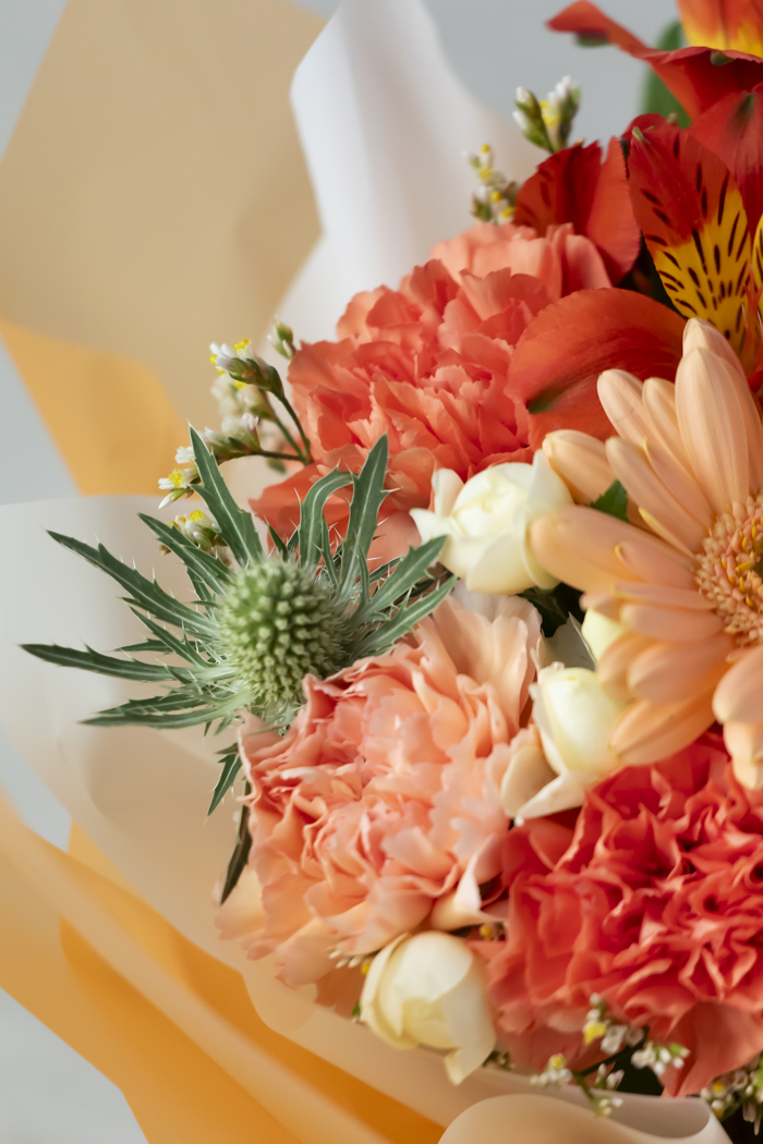 母の日 Special そのまま飾れる花束  #2278 size:M くすみORANGEの写真5枚目