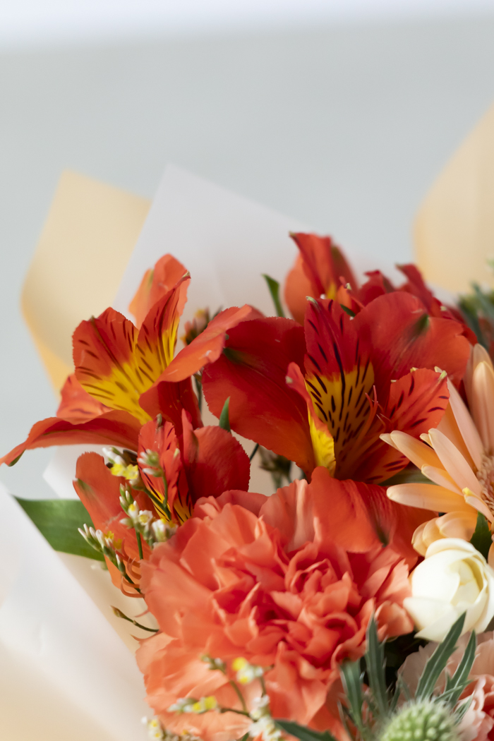 母の日 Special そのまま飾れる花束  #2278 size:M くすみORANGEの写真6枚目