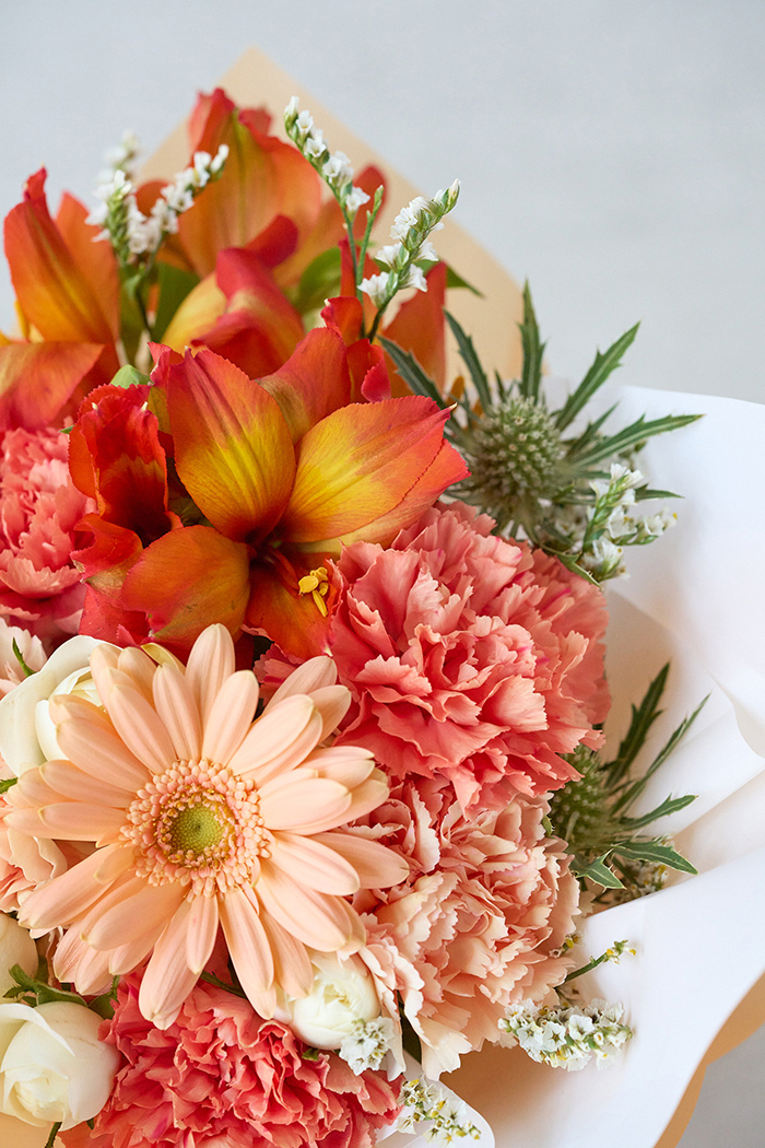 母の日 Special そのまま飾れる花束  #2278 size:M くすみORANGEの写真6枚目