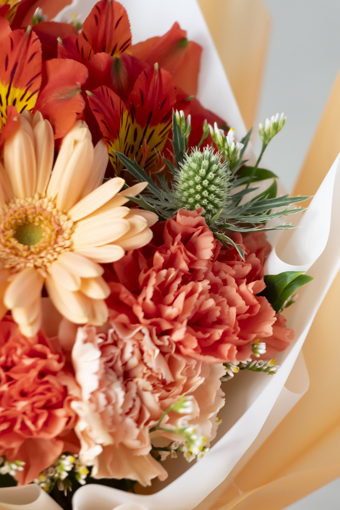 母の日 Special そのまま飾れる花束  #2278 size:M くすみORANGEの写真7枚目