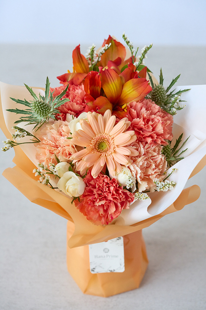 母の日 Special そのまま飾れる花束  #2278 size:M くすみORANGEの写真7枚目