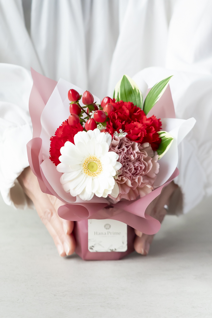 母の日 Special そのまま飾れる花束 #2279 size:S REDの写真8枚目