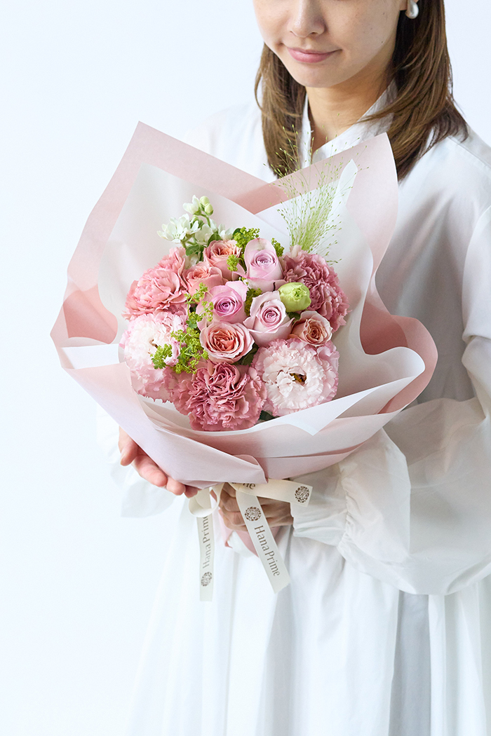 母の日 Special 花束  ラウンドブーケ #2281 size:80 PINKの写真3枚目