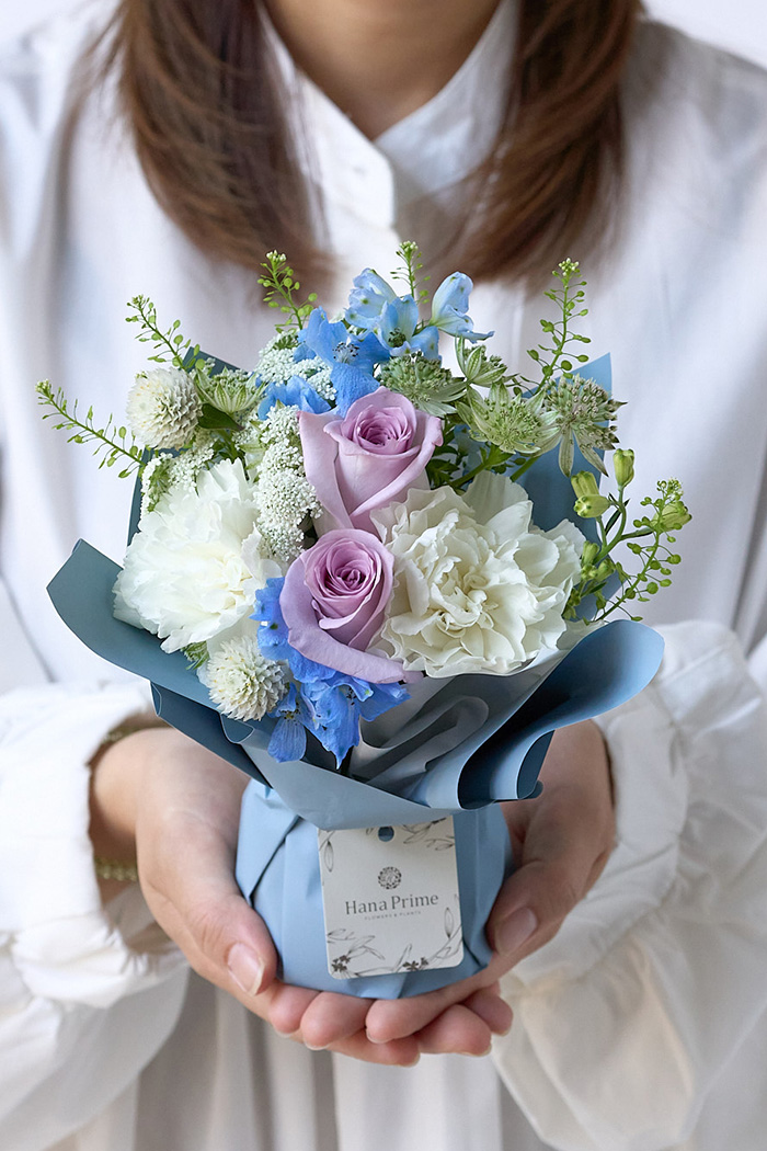 そのまま飾れるブーケ #2302 size:60 Blueの写真1枚目