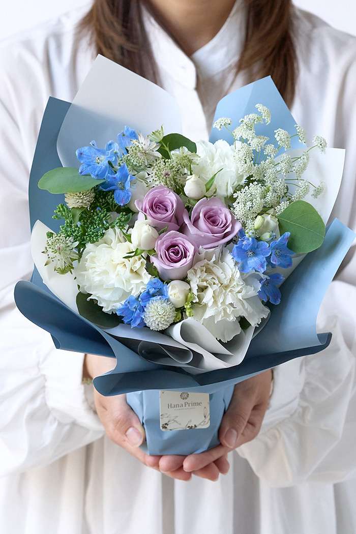 そのまま飾れるブーケ #2303 size:80 Blueの写真1枚目