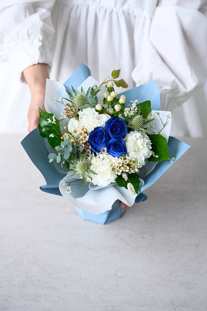 そのまま飾れるブーケ #2307 size:80 Blueの写真8枚目