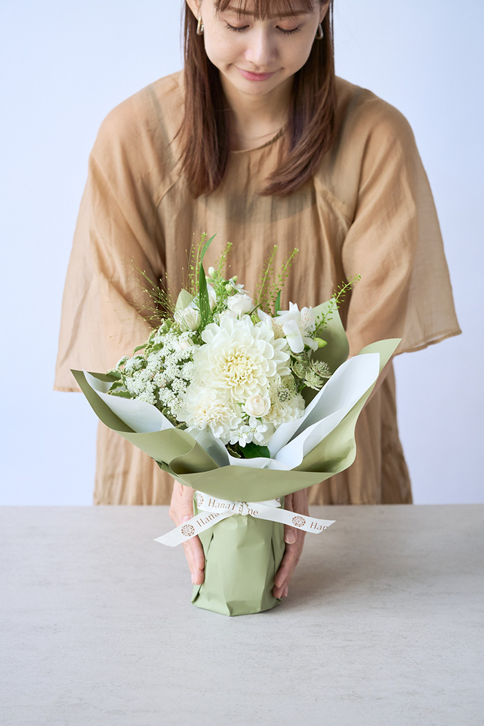 そのまま飾れるブーケ #2345 size:100 WHTの写真9枚目