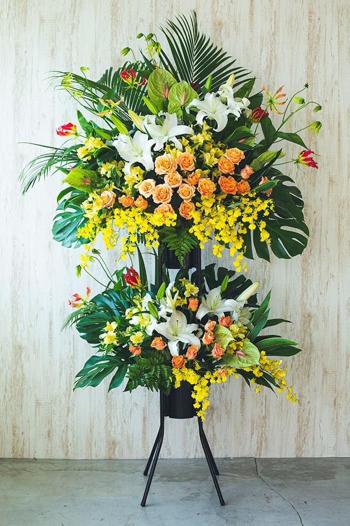 スタンド花 2段 ミックス 372 公式 Hanaprime 花と植物のギフト通販